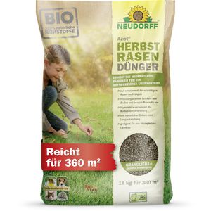 Neudorff Dünger Azet Herbst Rasendünger, Sofort- und Langzeitwirkung, 18 kg für 360m²