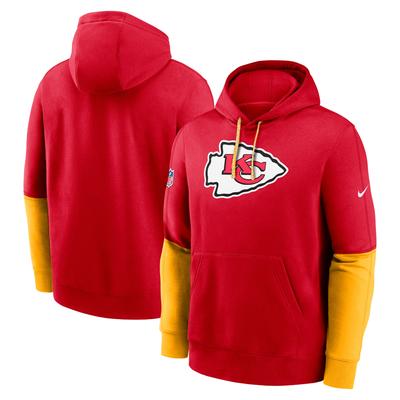 Kapuzenpullover NIKE "Nike Hoodie Kansas City Chiefs Nike Club Team Issue", Damen, Gr. S, rot, 80% Baumwolle, 20% Polyester, Pullover Kapuzenpullover