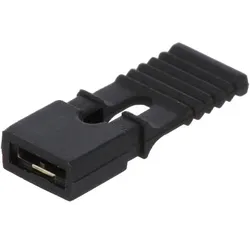 Jumper, lange Ausführung mit Griff, geschlossen, RM 2,54mm, schwarz