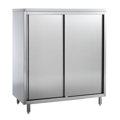 Combisteel Edelstahl Vorratsschrank 120x60x200 cm – 4 Etagen, 2 Türen