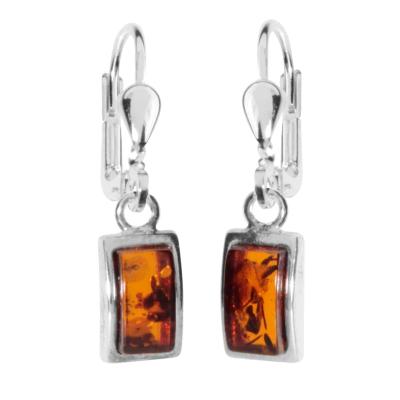 Paar Ohrhänger OSTSEE-SCHMUCK "Ostsee-Schmuck Ohrhänger Astrid 8x4 Ohrhänger Astrid 8x4", weiß, Ohrringe, Damen, 27 x 6mm, Silber 925 (Sterlingsilber)