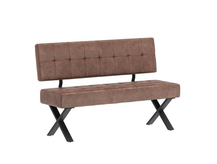 Sitzbank mit Rückenlehne APOLLO 140 cm braun
