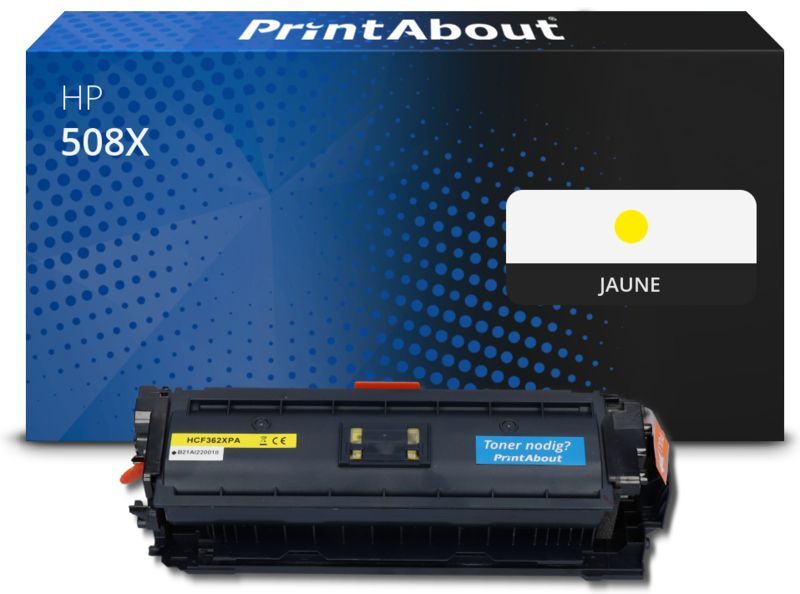 PrintAbout Toner compatible HP 508X (CF362X) - Jaune - Grande capacité Jaune