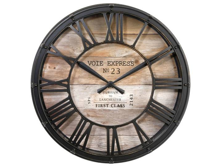 Atmosphera Createur d´interieur Wanduhr Uhr 39/39/39 cm, Braun, Rund, 39x39x39 cm, Dekoration, Uhren, Wanduhren
