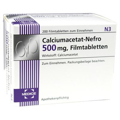 Calciumacetat Nefro 500 mg Filmtabletten 200 St