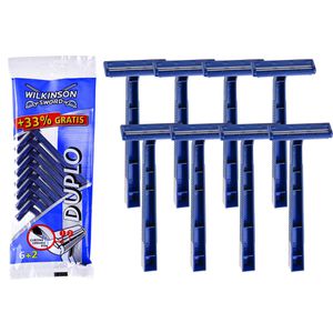 Wilkinson-Sword Nassrasierer Duplo, Einwegrasierer, für Herren, 2-fach Klinge, 8 Stück