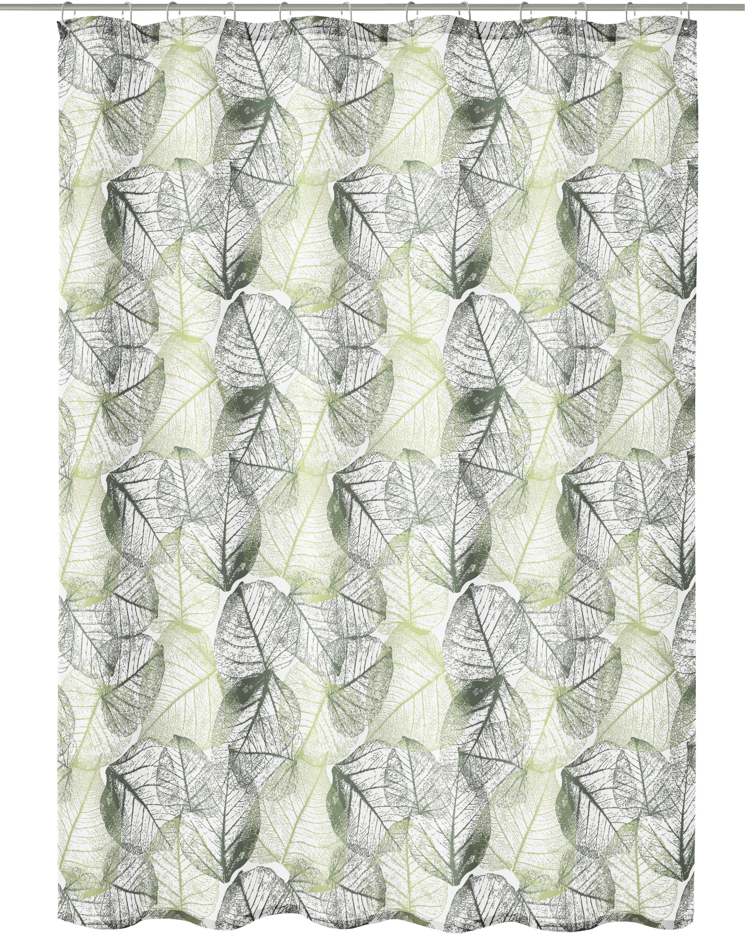 Duschvorhang KLEINE WOLKE "Selva", grün (dill), B:180cm H:200cm, Polyester, Duschvorhänge, Duschvorhang dill B/H: 180cm x 200cm