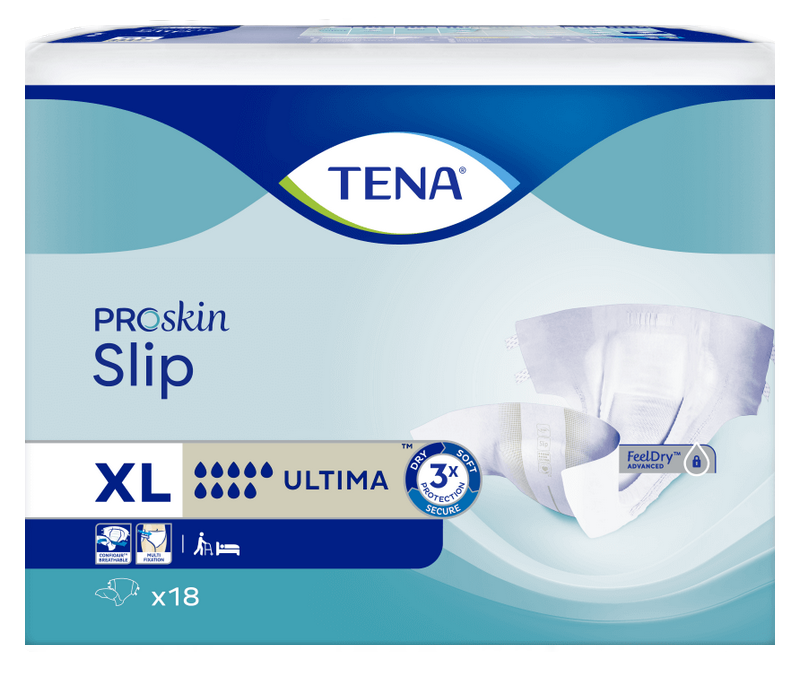 Tena Proskin Slip Ultima XL - 6 paquets de 18 protections