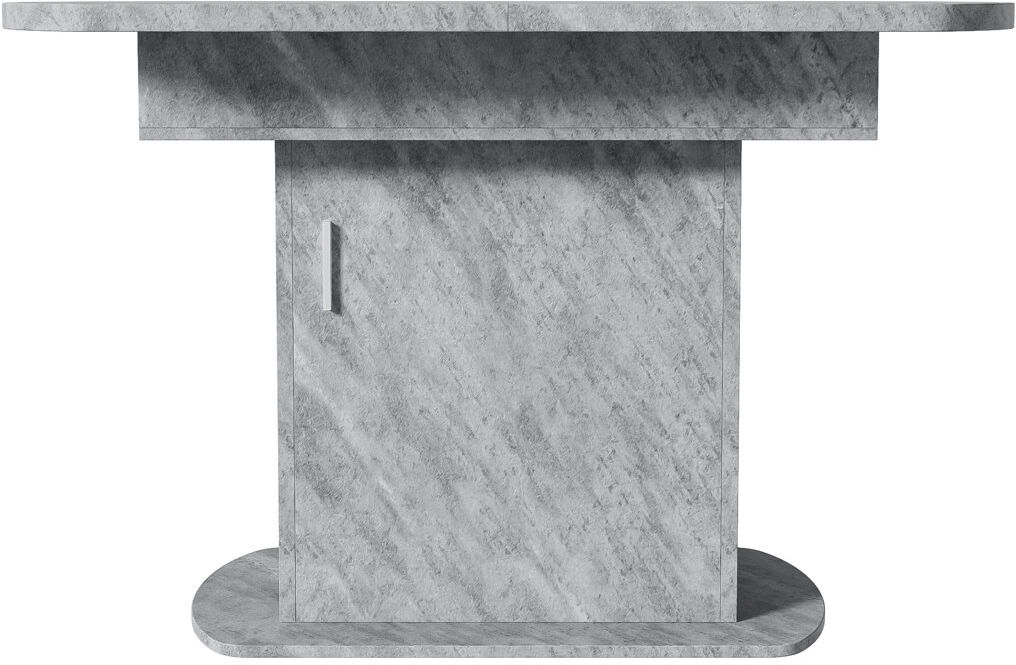 Latitude Run Benten 130 " Extendable Oval Dining Table Grey