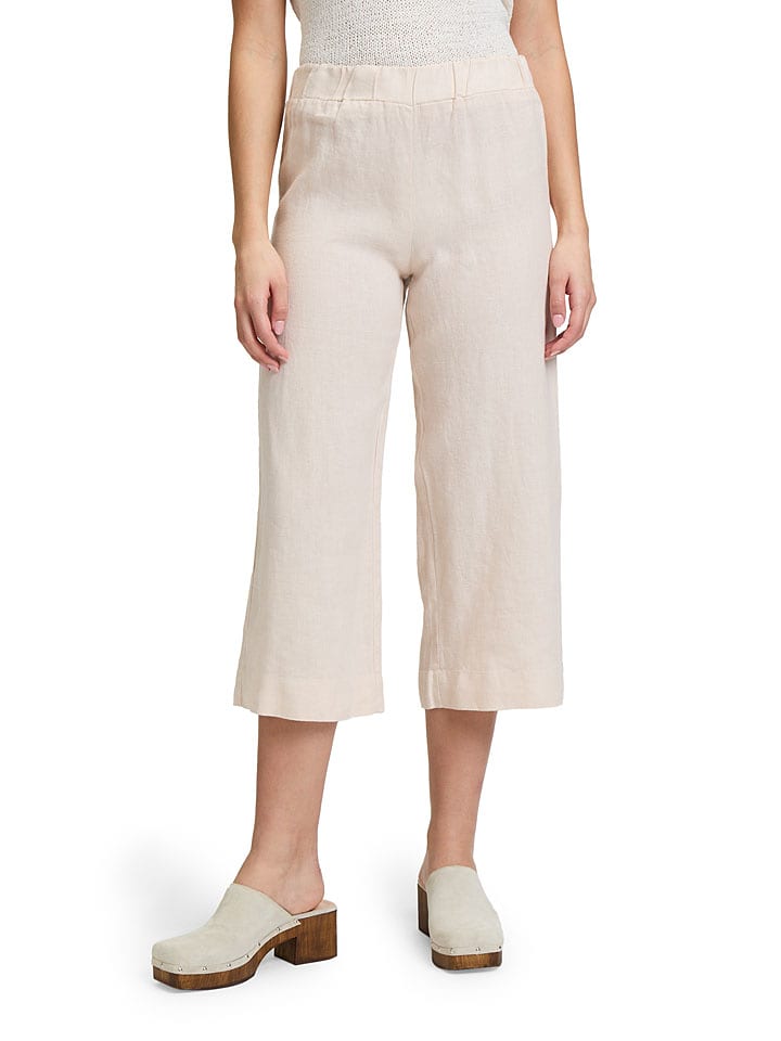 CARTOON Leinen-Hose in Beige - 42