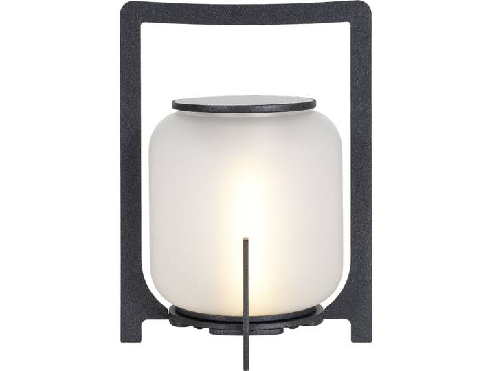 Solarlampe Glendale anthrazit Glas/Eisen B 19 H 26 cm - LED - Lichtfarbe: Extra warmweiss - LED Energiesparlampen