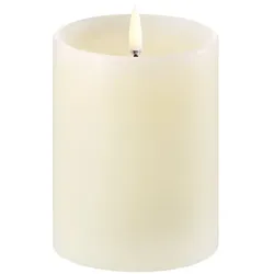 Uyuni LED Stumpenkerze shoulder 7,8x10cm Ivory