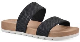 Women's Tahlie Flat Sandals by Cliffs in Black Snake Print (Size 6 M)