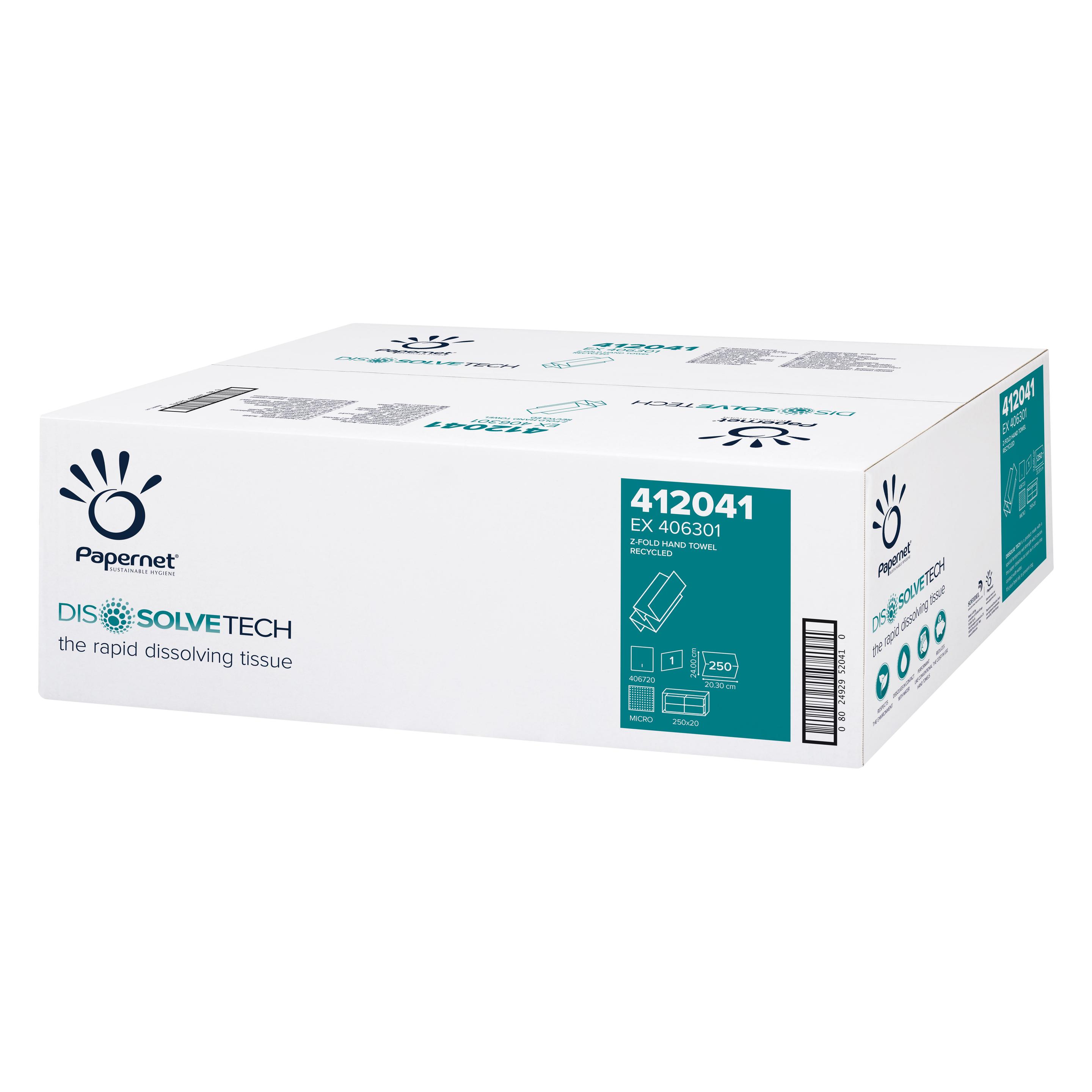 Papernet Papierhandtücher Werra 5000 Blatt natur 20,3x24 cm Z-Falz, Z-Interfold, 1 lagig, DISSOLVE TECH (412041)