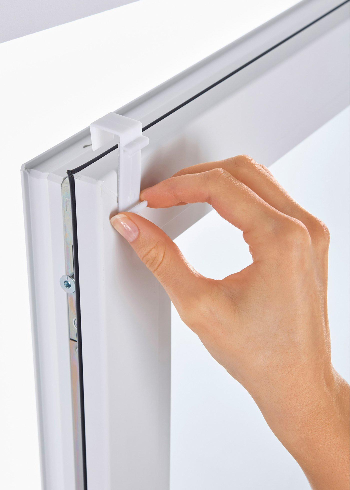 bonprix Schnurloses Doppelrollo, weiß, Gr.200x80 cm, Schnurloses Doppelrollo Klemmfix