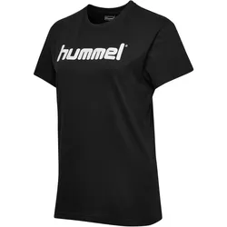 hummel GO Baumwoll Logo T-Shirt Damen kurzarm black XS