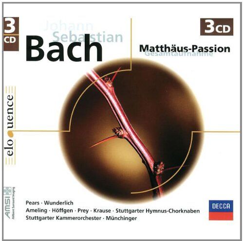 Fritz Wunderlich - Matthäus-Passion (Ga) (Eloquence) - Preis vom 04.10.2026 03:51:26 h