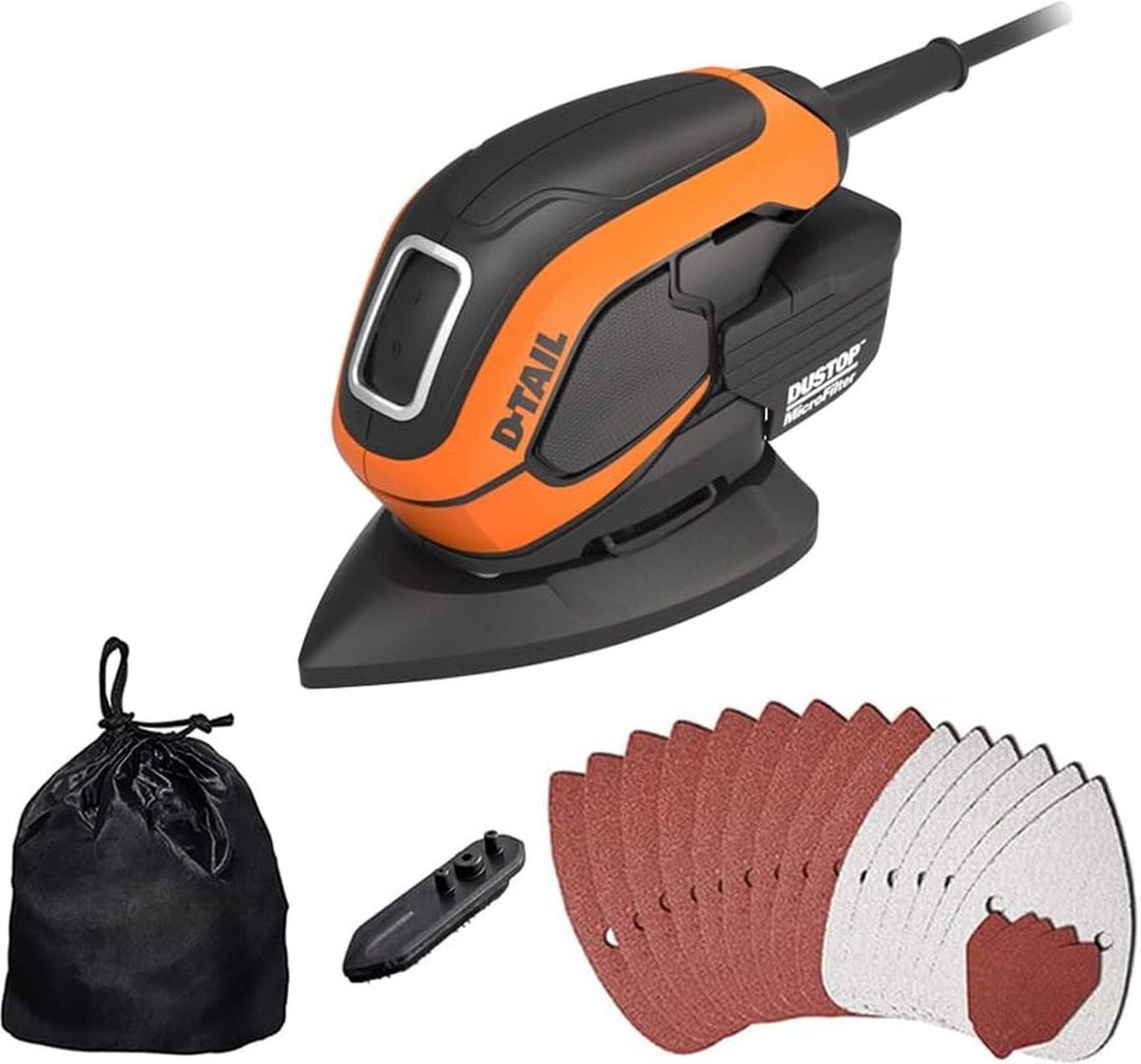 Oranje elektrische handpalmschuurmachine