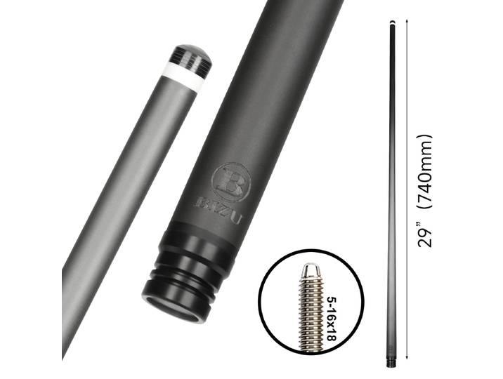 BIZU Queue de billard en fibre de carbone de 29 pouces, durable pour des performances de jeu améliorées (queue uniquement)