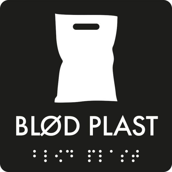 Denfoil Blød Plast Taktilt Skilt, Plast, 80x80x0,4 Mm