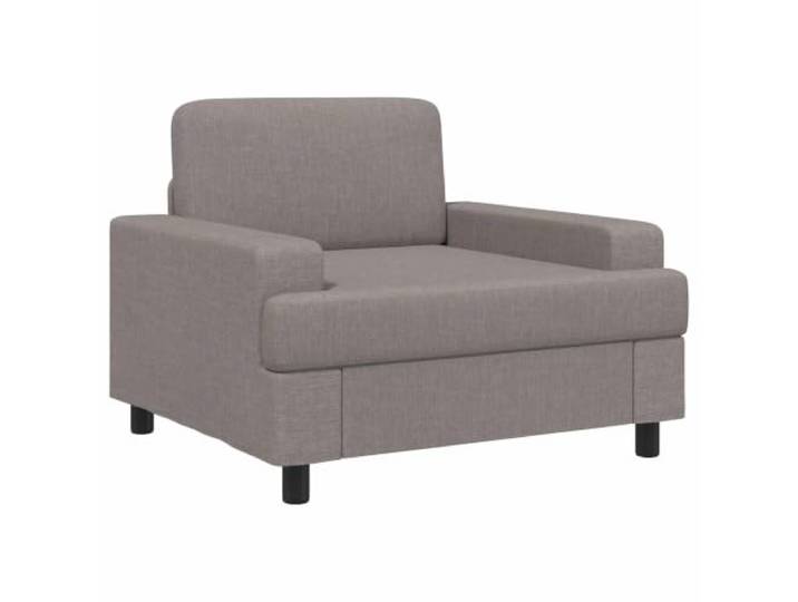 NLQMSU Sessel, Taupe, Polyestergewebe, mit Rahmen aus Holz und Metall Gepolsterte Rückenlehne, erweiterte Armlehnen, quadratische Füße aus Kunststoff, dicker Schaumstoff, für den Innenbereich
