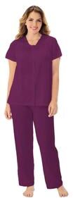 Plus Size Women's Short Sleeve Pajama by Exquisite Form in Amaranth (Size M)