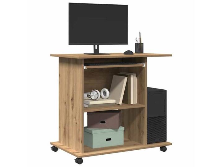 (NEW 2026)Meuble ordinateur/Bureau PC - CLOUD - Cabinet de Bureau chêne artisanal 80x50x75 cm bois ingénierie 8868138