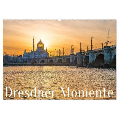Dresdner Momente (Wandkalender 2027 DIN A2 quer), CALVENDO Monatskalender