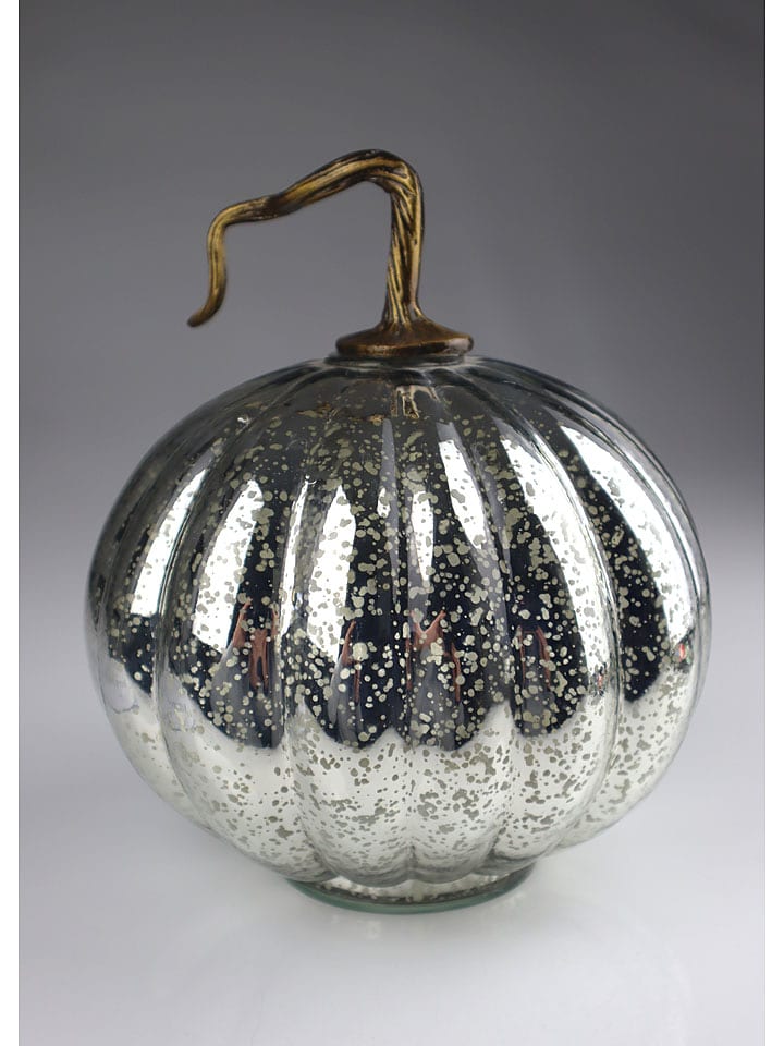 AM Design Dekofigur "Kürbis" in Silber - (H)20 x Ø 24 cm - onesize