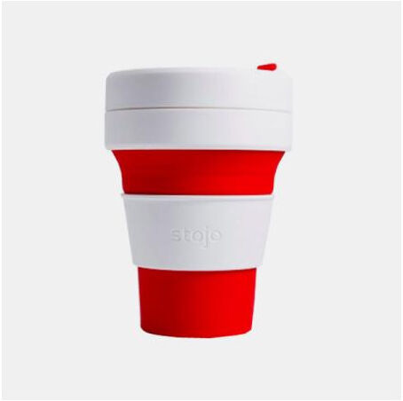 STOJO POCKET CUP 355ml (COPO COLAPSAVEL) - RED