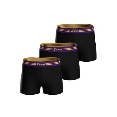 Boxershorts NFL "Boxershort NFL 3pk Boxers 3er Pack", Herren, Gr. XL, bunt (minnesota vikings), Obermaterial: 95% Baumwolle CO. 5% Elasthan EL., Unterhosen