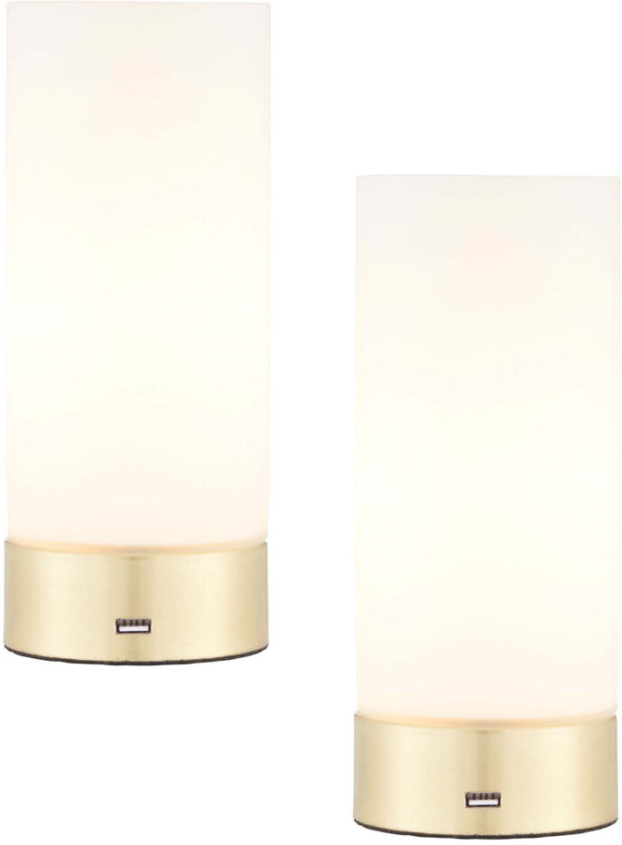 Zipcode Design Sofia Metal USB Table Lamp Golden 24cm H X 10cm W X 10cm D