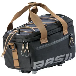 Gepäckträgertasche MILES MIK 2.0 7 Liter, Basil, schwarz/braun, inkl. MIK 2.0-Adapterplatte, Basil, 18310