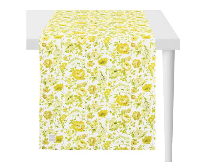 Chemin de table 6911 48 x 140cm Jaune/Blanc/Jaune