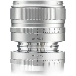 TTArtisan AF40mm f/2.0 - FullFrame - Sony E Mount - Silver (Sony E, Vollformat), Objektiv, Silber