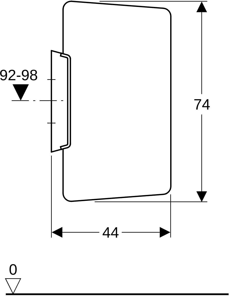 Geberit Urinaltrennwand Kunststoff, Basic , 115201111 115201111