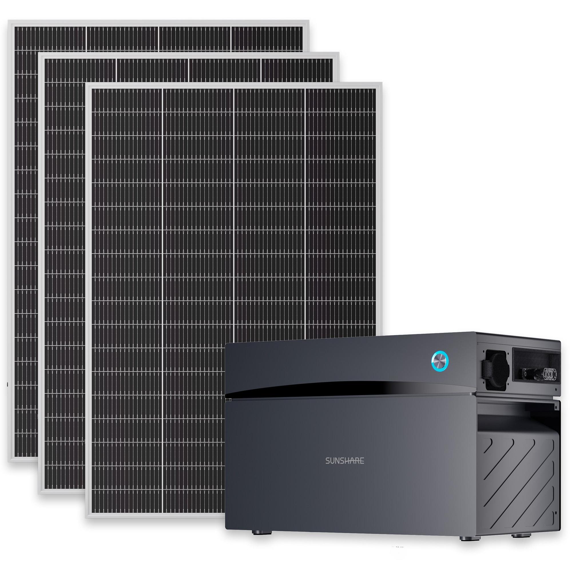 SUNSHARE Ray Lite 600W Balkonkraftwerk mit Glory 1.5 kWh Solarspeicher, modular
