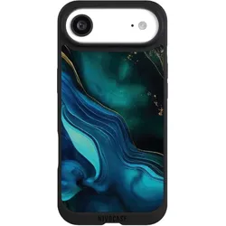 Nivocase Handyhülle für Apple iPhone Air Hülle NIVOpure Case Schwarz Art Farbverlauf Marmor (Apple iPhone Air), Smartphone Hülle, Schwarz