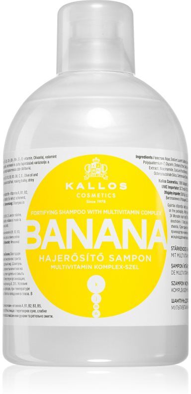 Kallos KJMN Professional Banana shampoing fortifiant au complexe multivitaminé 1000 ml