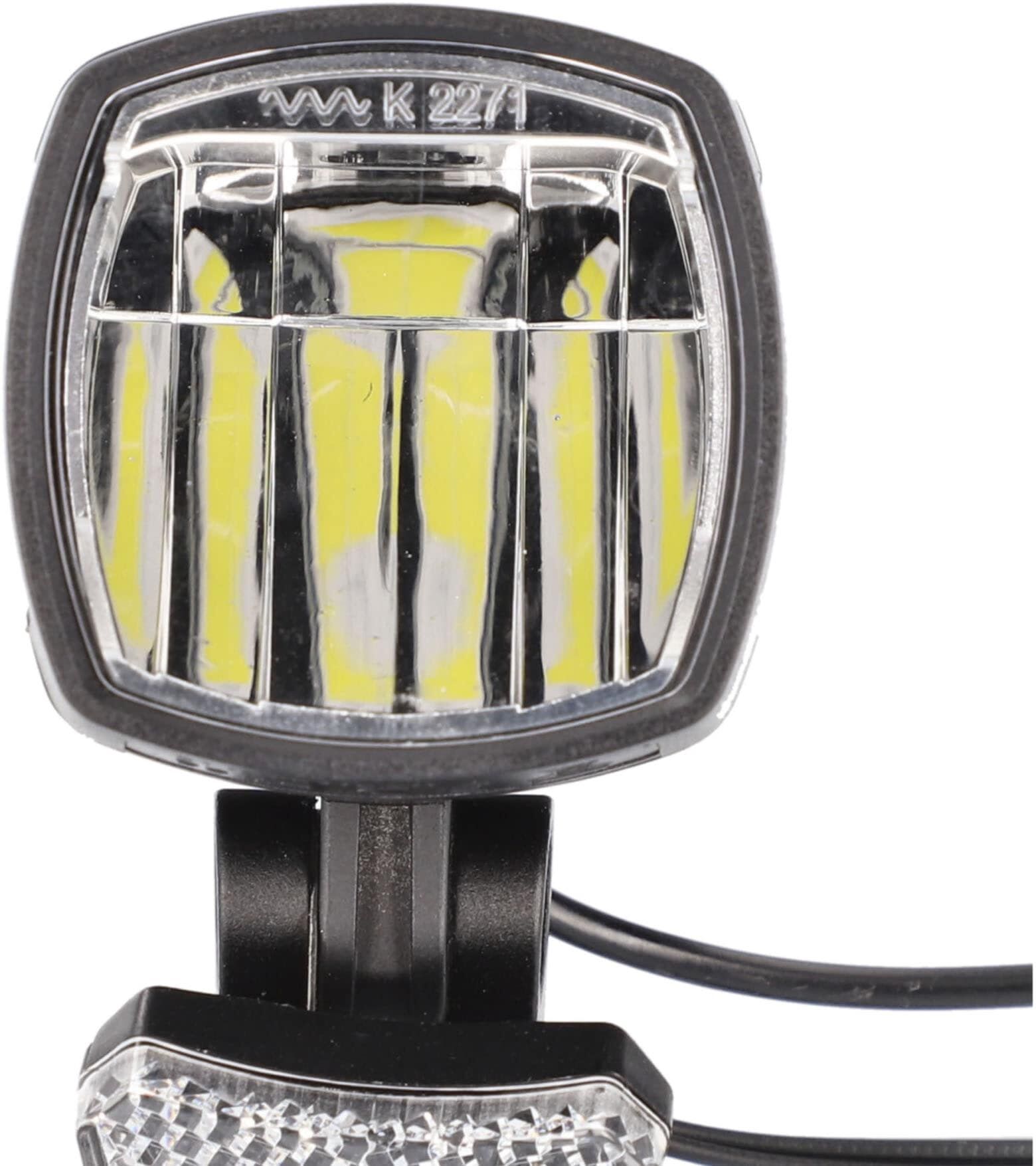 Fahrradbeleuchtung FISCHER FAHRRAD "E-Bike Frontlicht PLUS+ 150+150 Fernlicht", gelb (schwarz), Fahrradlampen, Fahrradbeleuchtung