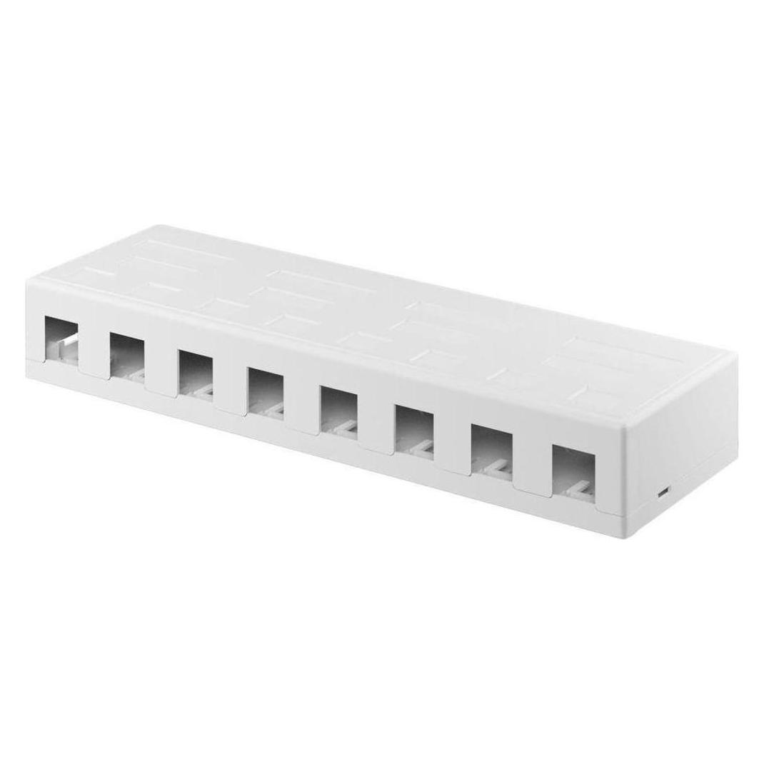 Varia KeyStone Leergehuse 8-port, Snap-In Montage, wei (Gehäuse) (8066-KS57)
