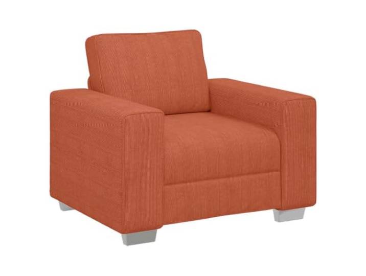Coespram Sofasessel Cordstoff Relaxsessel Polstersessel Rot Orange Gemütlicher Einzelsofa Polsterstuhl aus Cordstoff für Wohnzimmer, Schlafzimmer und Empfangsbereich mit stabilem Gestell.