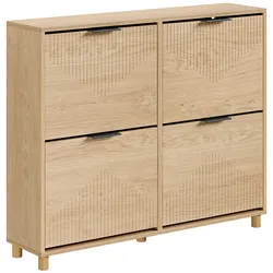 SoBuy Schuhschrank Hell Eiche 100x24x83cm Modern