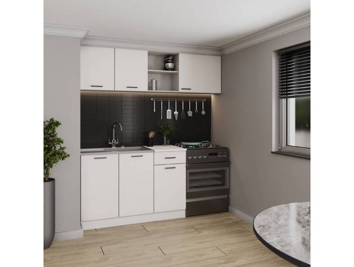 Set Cuisine Kara haaus Blanc L 180 cm