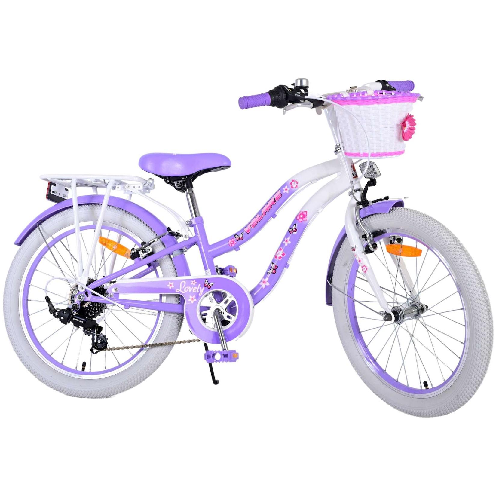 TPFSports Lovely Kinderfahrrad - Mädchen - 20 Zoll - 2 Handbremsen - 7 Gänge - Rosa