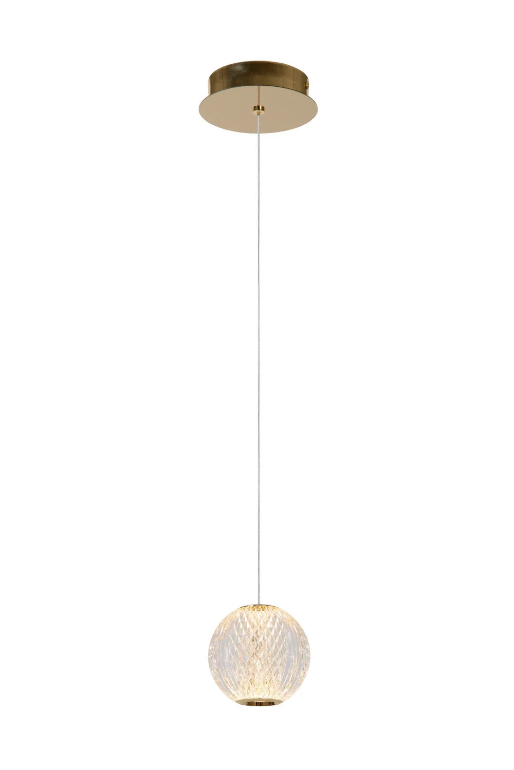 Lucide CINTRA Hanglamp - Transparant en Goud/Messing - LED - Ø 14 cm