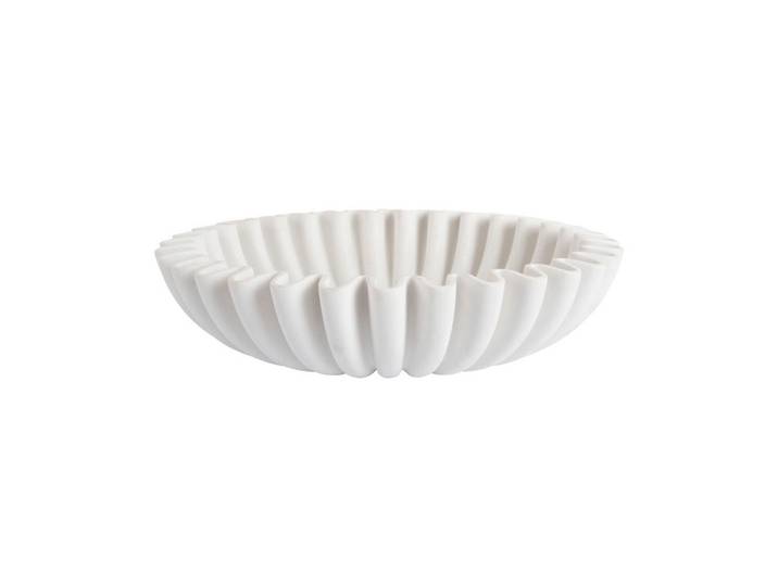 Present Time Dekoschale Wave, Weiß, Kunststoff, rund, 7 cm, Dekoration, Dekoschalen