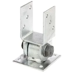 Alberts® Pfostenträger mit beweglichem Oberteil für schräge Mauern 71mm