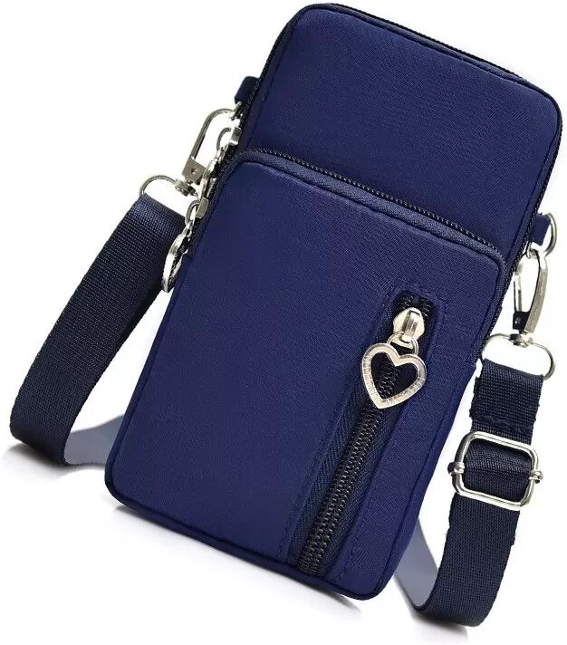 INF Petite Sacoche Croisée en Nylon - Compacte et Légère pour le Quotidien Bleu marine