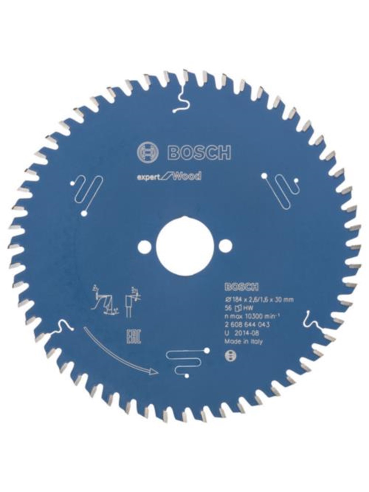 Bosch Circular Saw Blade 184 x 30 x 2.6 mm 56T Expert for Wood